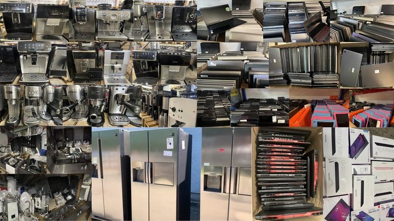 Returned electrical appliances and laptops